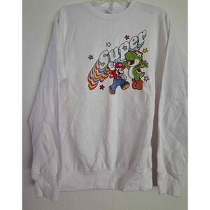 SUPER Mario White Sweatshirt